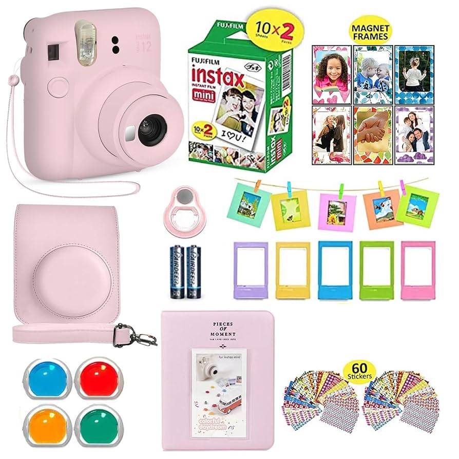 FUJIFILM instax mini 12 ピンク Amazon.com : Fujifilm Instax Mini 12 Instant Camera, Blossom